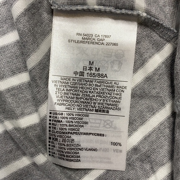 Gap Gray & White Striped Maxi Dress NWT Size Medium - Picture 9 of 11